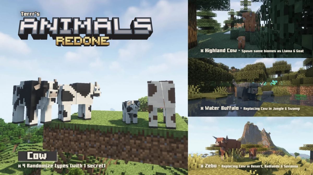 Vaches avec le pack Animals Redone