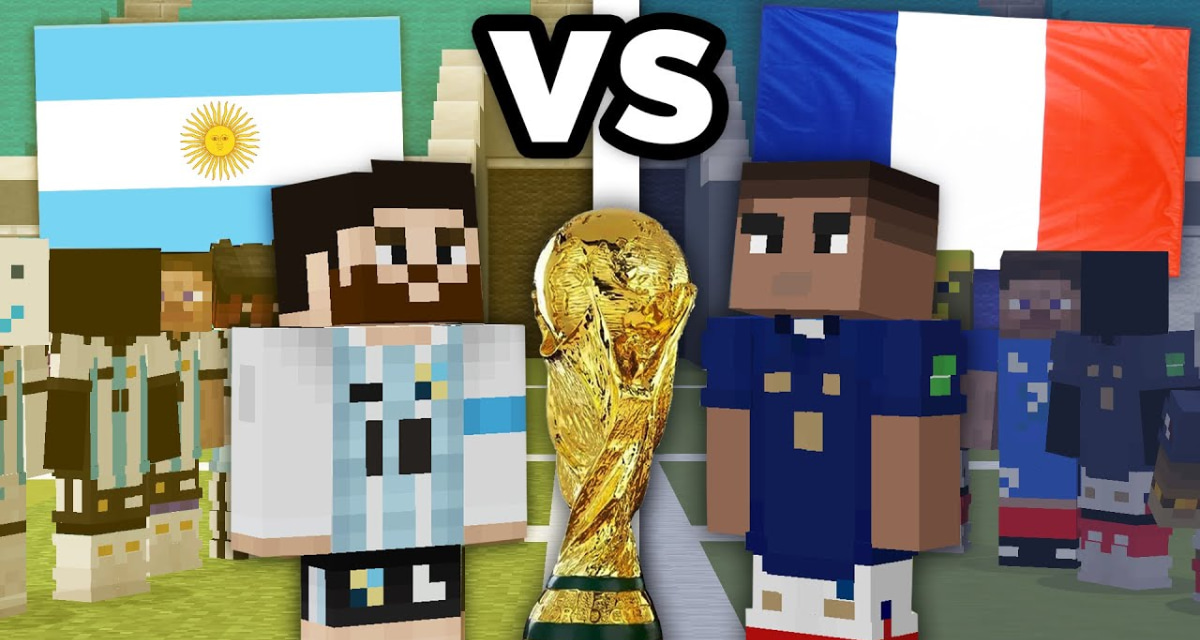 France-Argentine : la finale de la coupe du monde 2022 de foot déjà jouée dans Minecraft !