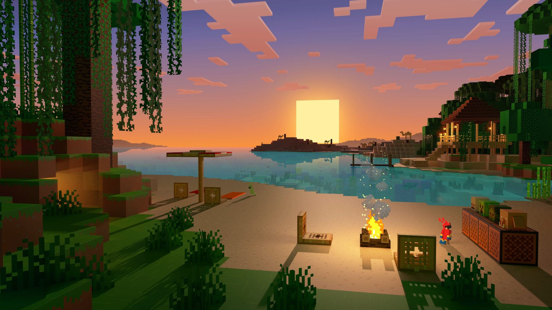 Minecraft : détendez vous devant ces scènes relaxantes et apaisantes (feu  de cheminée, neige qui tombe, aquarium ...) - Minecraft.fr