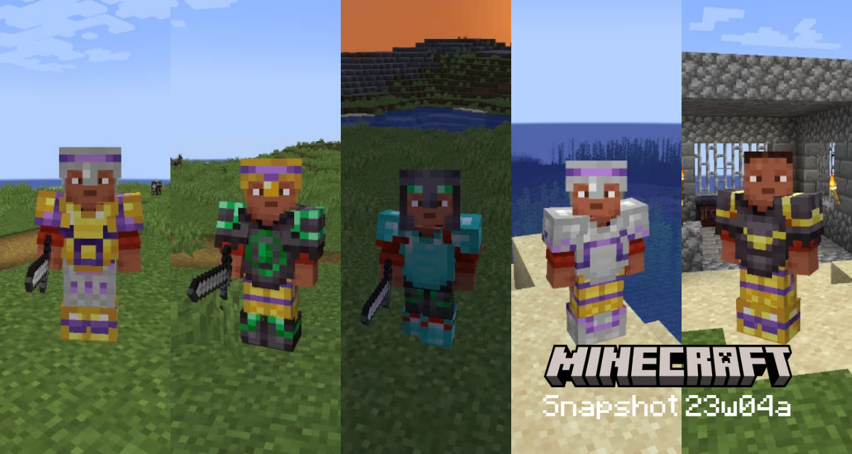 Snapshot 23w04a – Minecraft 1.19.4 / 1.20 : personnalisez le design de vos armures  !