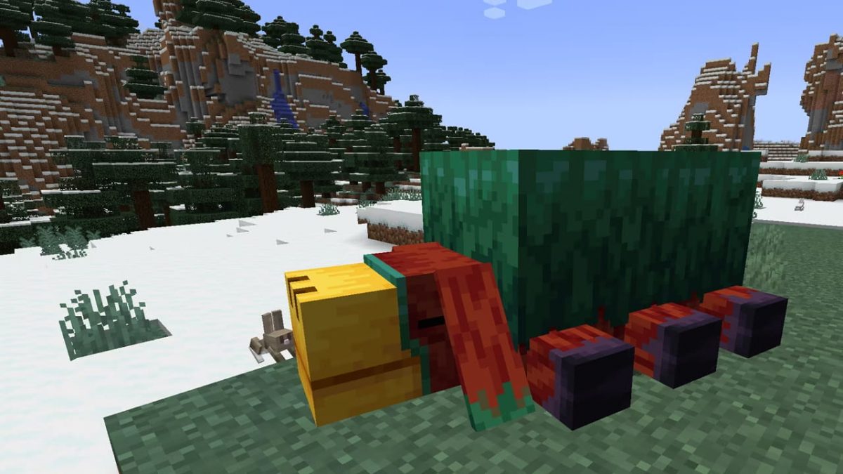 sniffer minecraft biome herbe glace