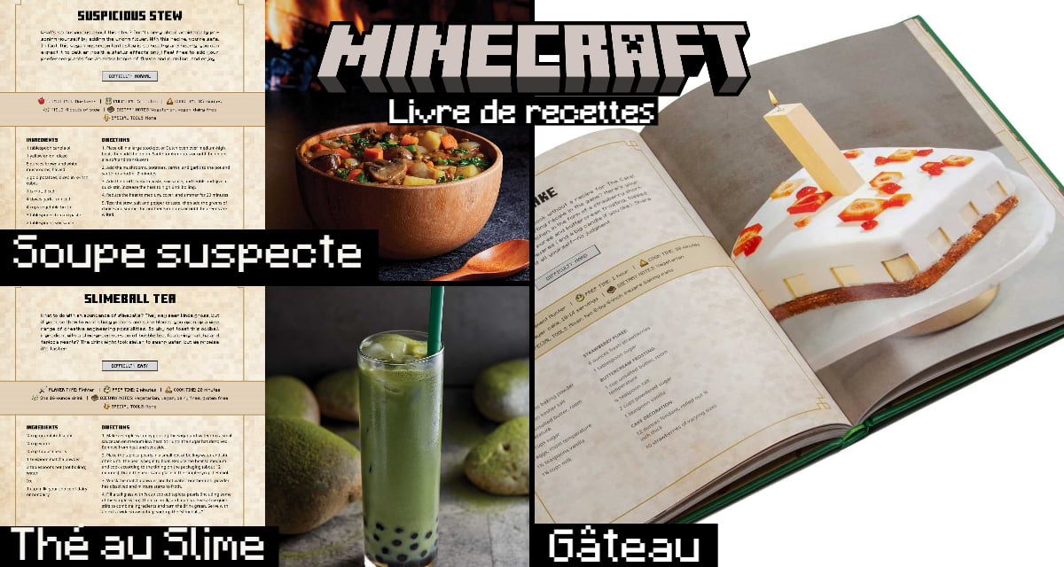 Livre de recettes Minecraft : découvrez des recettes uniques inspirées de votre jeu préféré (2 recettes gratuites !)
