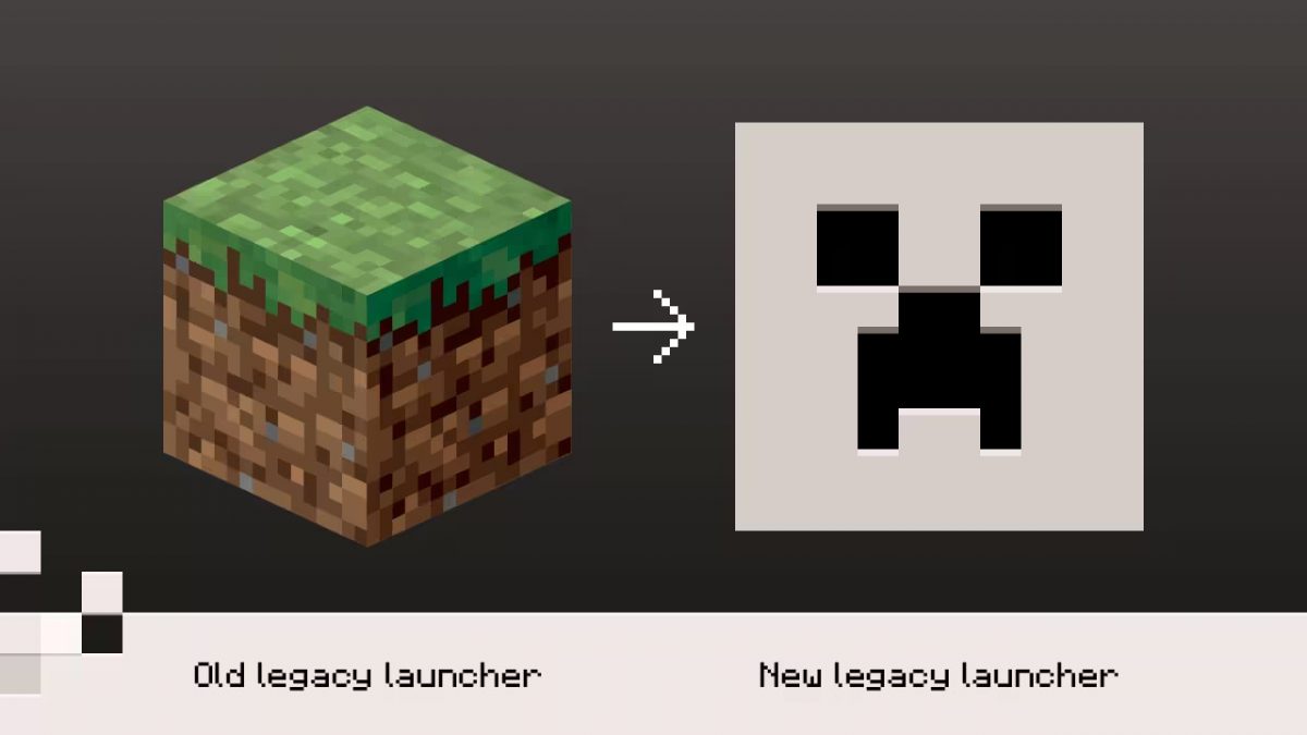 Nouvelles icônes du launcher de Minecraft legacy