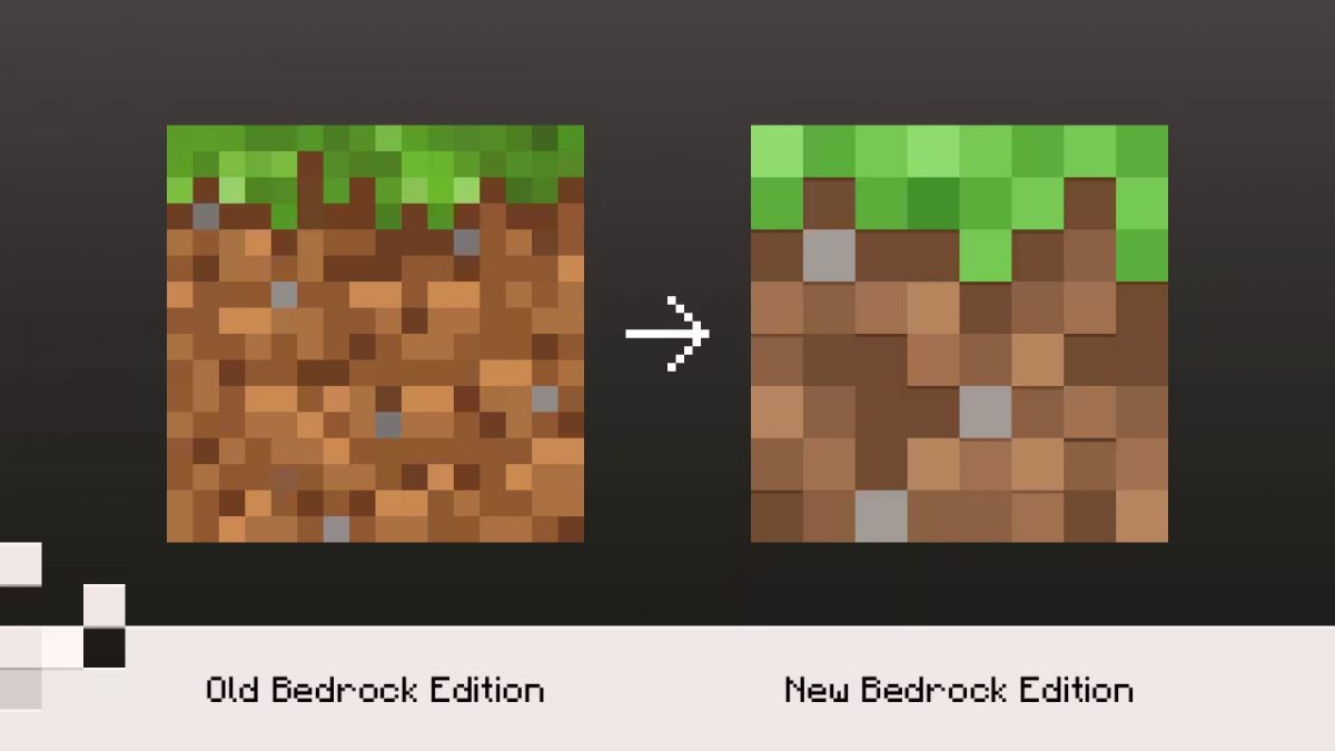 Nouvelles icônes de Minecraft Bedrock Edition