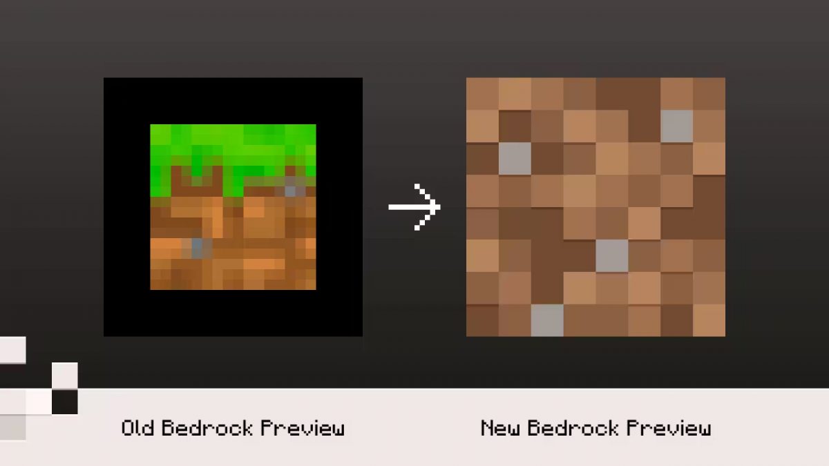 Nouvelles icônes de Minecraft Bedrock Edition preview