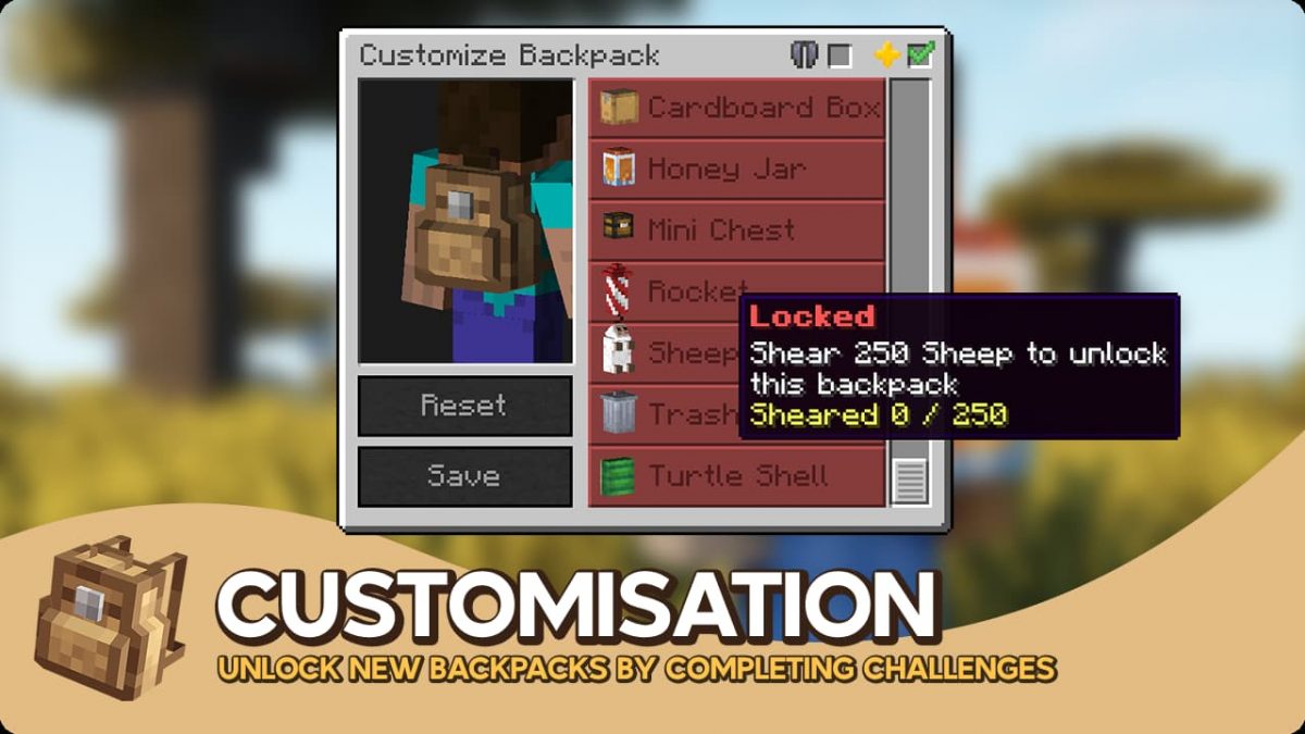 Backpacked - Mod Minecraft personnalisation