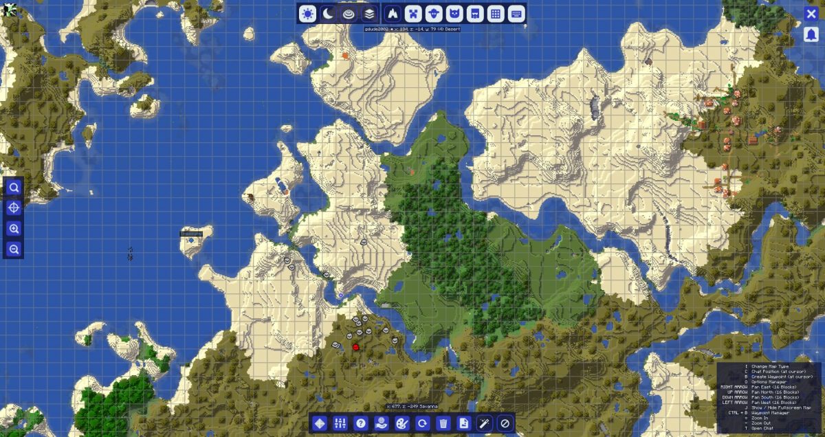 carte plein ecran journey map mod minecraft
