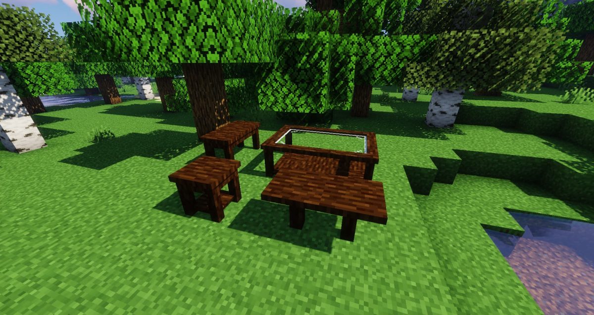 table et chaise Macaw’s Furniture mod minecraft