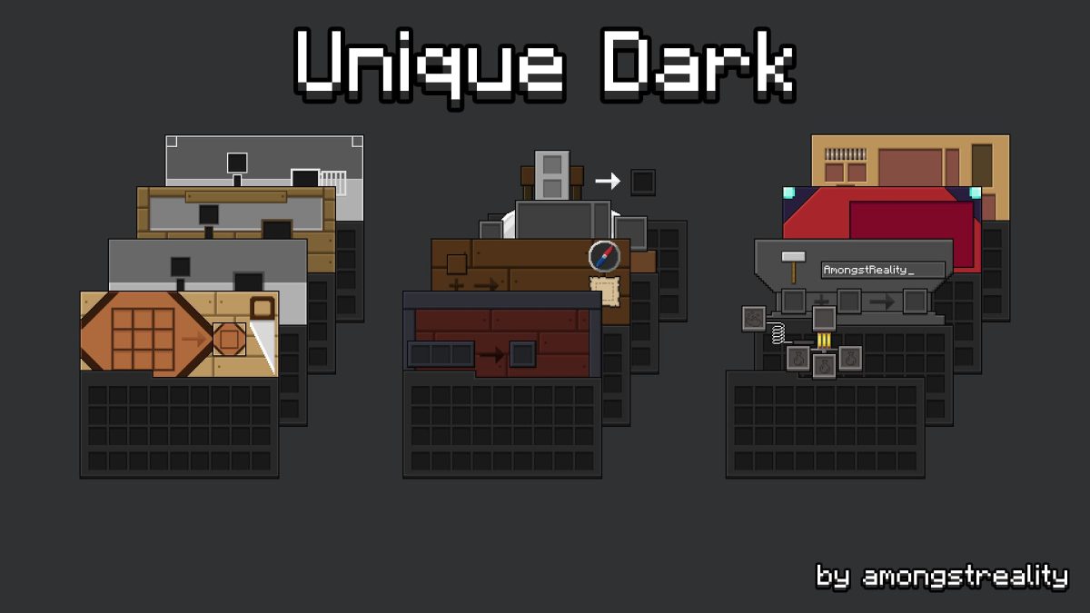 unique dark pack de texture inventaire
