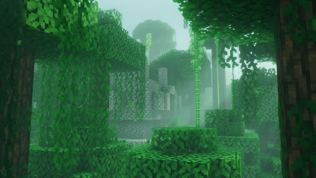 Bliss Shader Minecraft jungle brumeuse