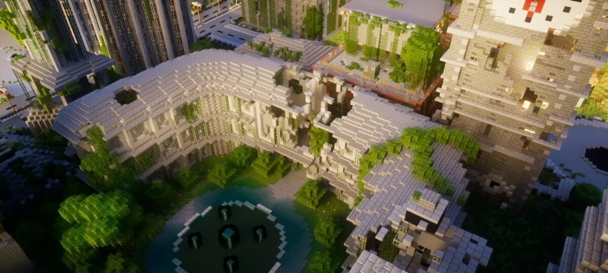 Soft Voxels Lite Minecraft shader architecture urbaine végétation