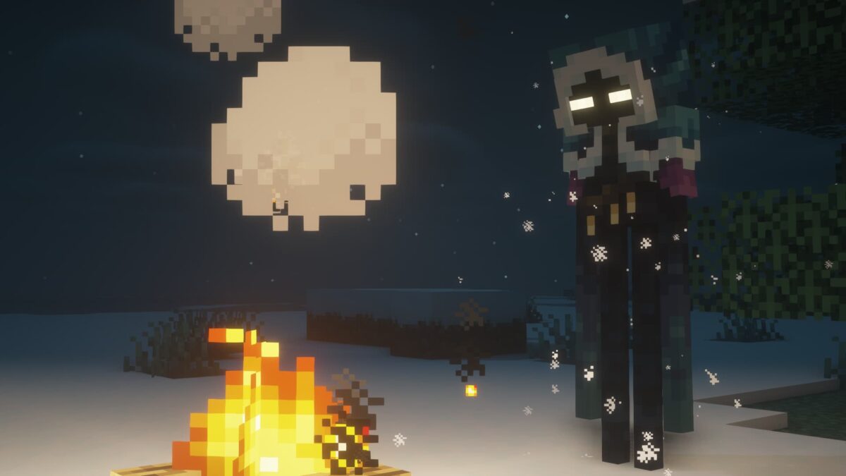 nderman Overhaul Minecraft Snowy variant avec perles glacées et effet Frost Walker