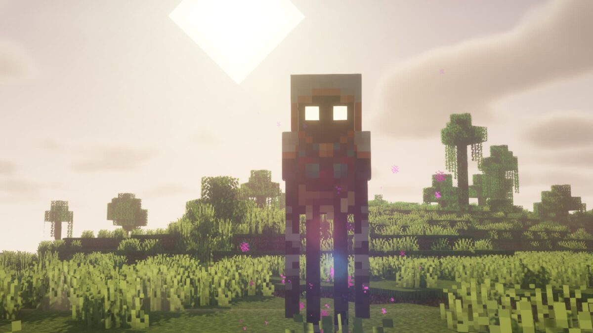 Enderman Overhaul Minecraft Savanna variant avec capuche savane et perles d'Ender