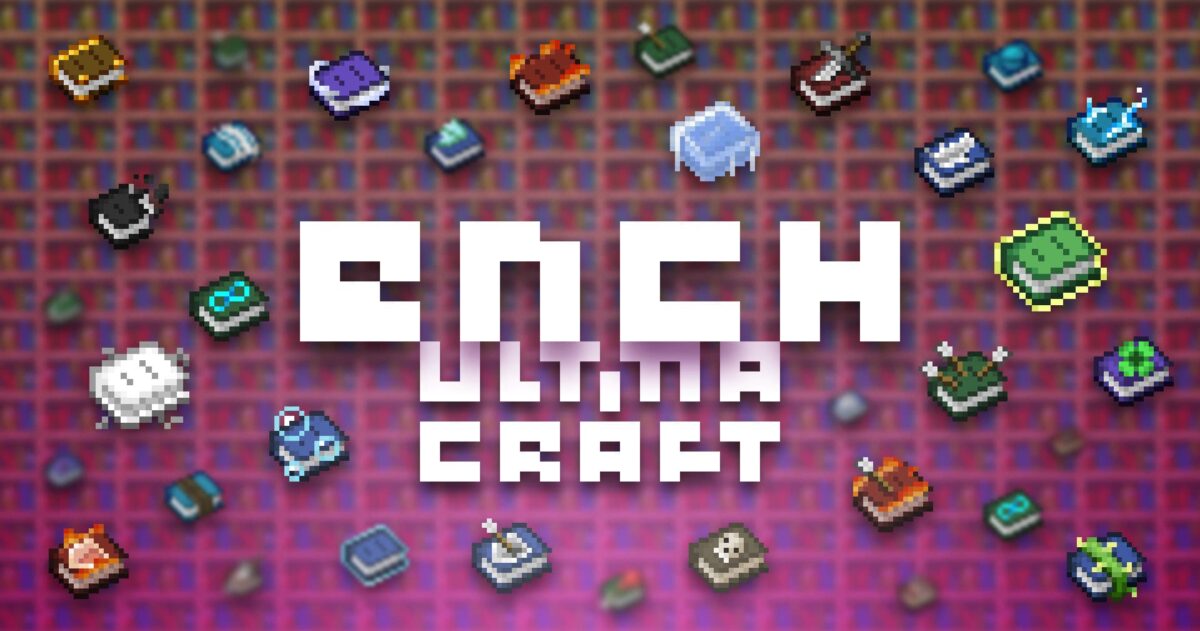 UltimaCraft Enchantments add-on ajoutant des textures uniques pour les objets enchantés dans Minecraft