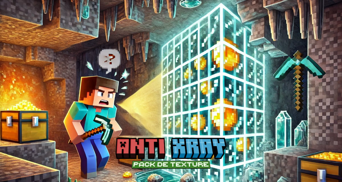 Anti Xray : Protégez Votre Serveur – Pack de Texture Minecraft – 1.15 → 1.21