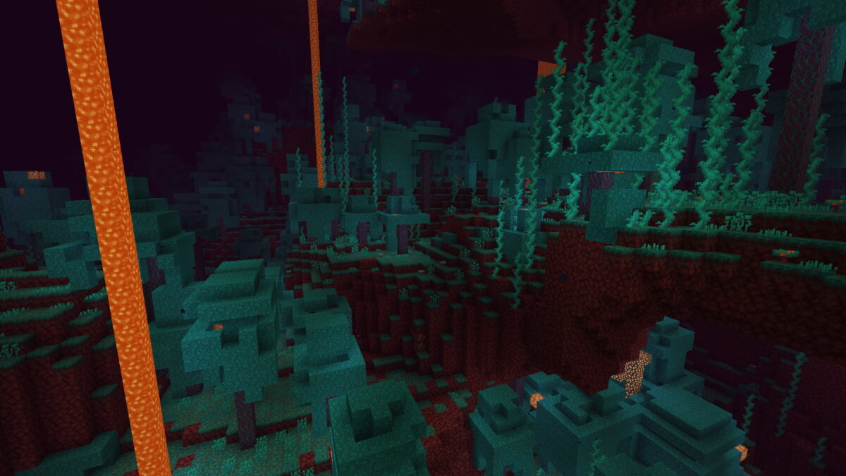 Forêt biscornue biome nether minecraft