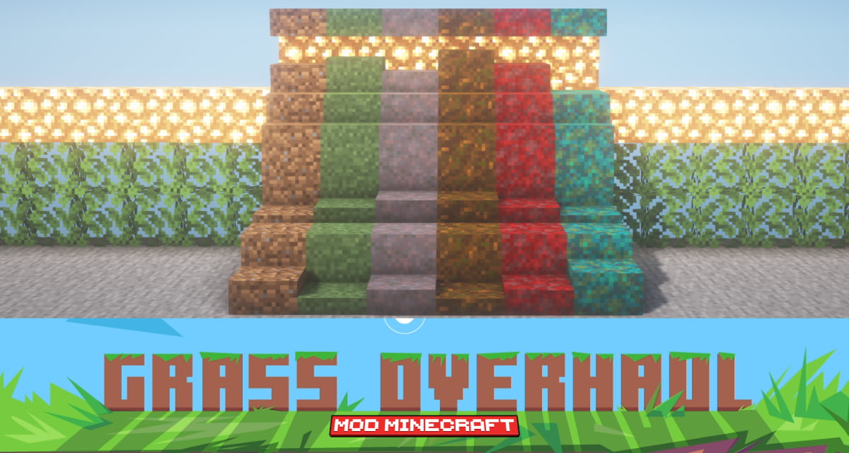 Grass Overhaul (Sod) : Terrain Plus Réaliste – Mod Minecraft – 1.17 → 1.21