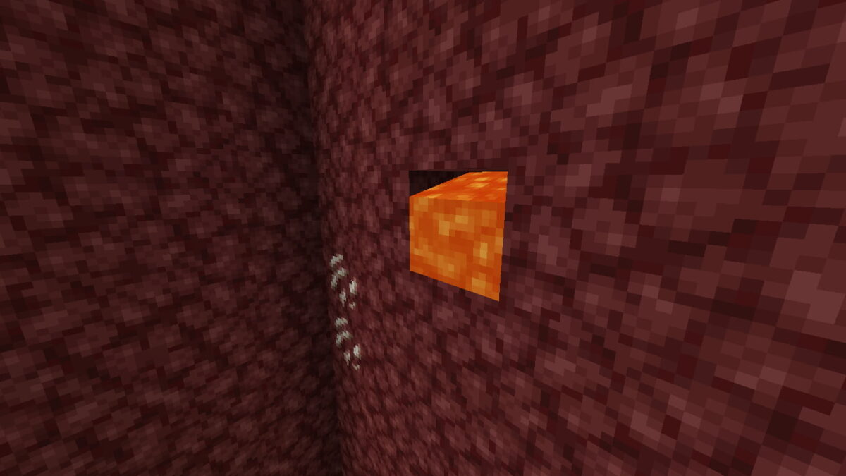 Lave cachée nether minecraft