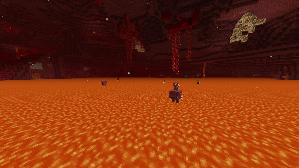 Mers de lave nether minecraft