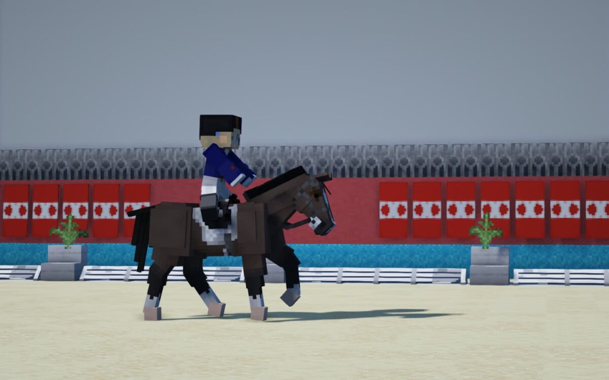 Star Worm Equestrian dressage équestre avec équipement réaliste dans Minecraft