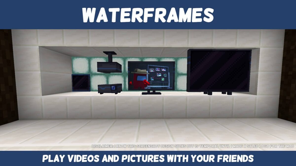 aperçu des fonctionnalités du mod WATERFRAMES dans Minecraft