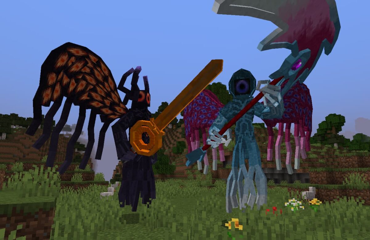 Day Stalker & Night Prowler boss mariums soulslike weaponry mod minecraft