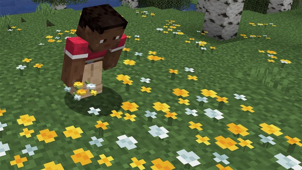 Fleurs sauvages blanches et jaunes dans les prairies et forêts de Minecraft – teinture et décoration avec la mise à jour game drop 2025