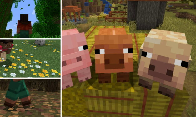 Minecraft : 2 nouveaux cochons, feuilles tombantes, feuilles mortes et fleurs sauvages