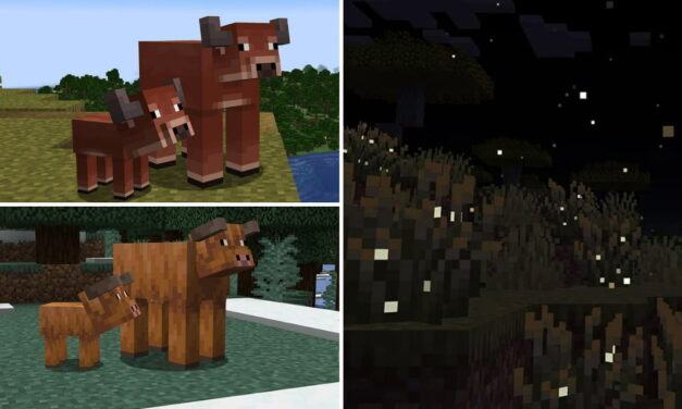 Minecraft : 2 nouvelles variantes de vaches et le retour des lucioles sous une forme inédite