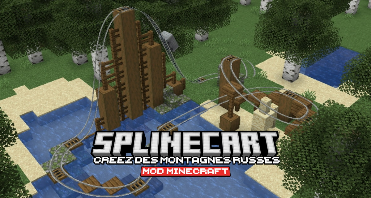 Splinecart : Créez des Montagnes Russes – Mod Minecraft – 1.21