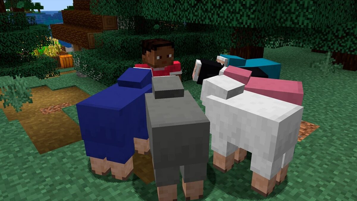 moutons colorés dans Minecraft selon les biomes, une nouvelle répartition facilitant la collecte de laine