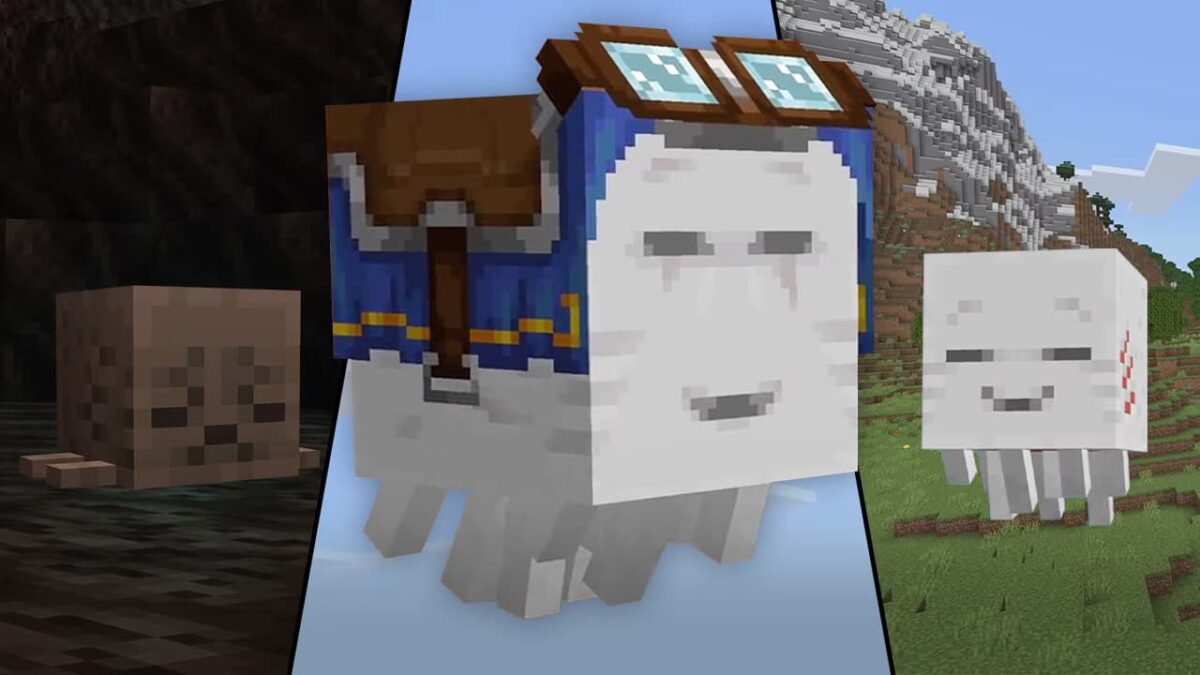 dried ghast ghastling happy ghast minecraft évolution mob mise à jour 2025