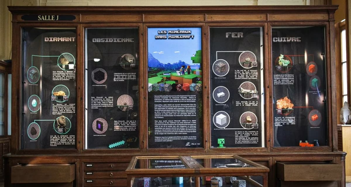 À Paris, une exposition révèle les véritables minéraux qui ont inspiré Minecraft