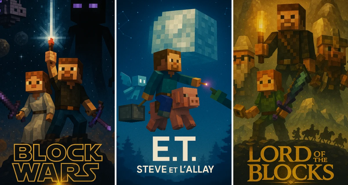 10 affiches de films cultes réinventées dans Minecraft