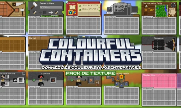 Colourful Containers GUI : donnez des couleurs à vos interfaces – Pack de texture Minecraft – 1.7 → 1.21