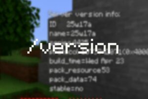 Comment utiliser la commande /version dans Minecraft ? commande /version Minecraft