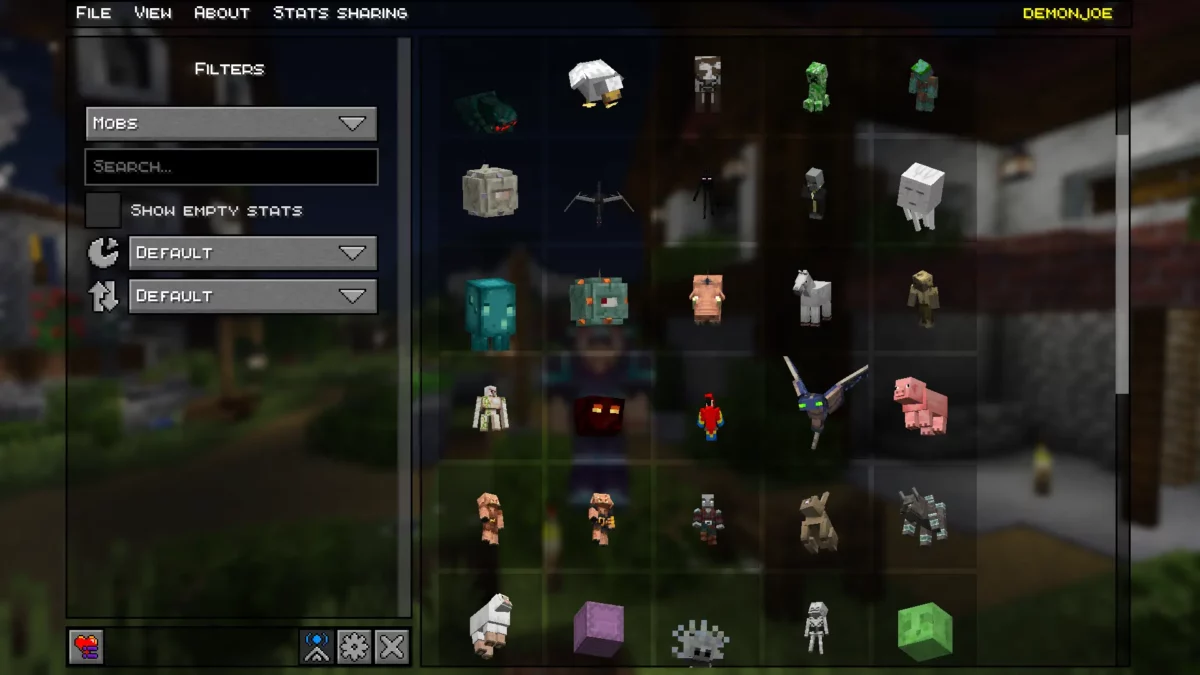 modpack Minecraft Vanilla Perfected avec nouvelle interface de statistiques des mobs