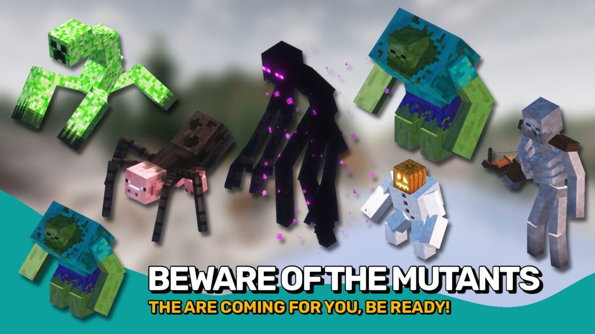mod Minecraft Mutant Monsters – présentation des mobs mutants comme le Creeper, l’Enderman, le Zombie, le Squelette et d’étranges créatures comme le Spider Pig