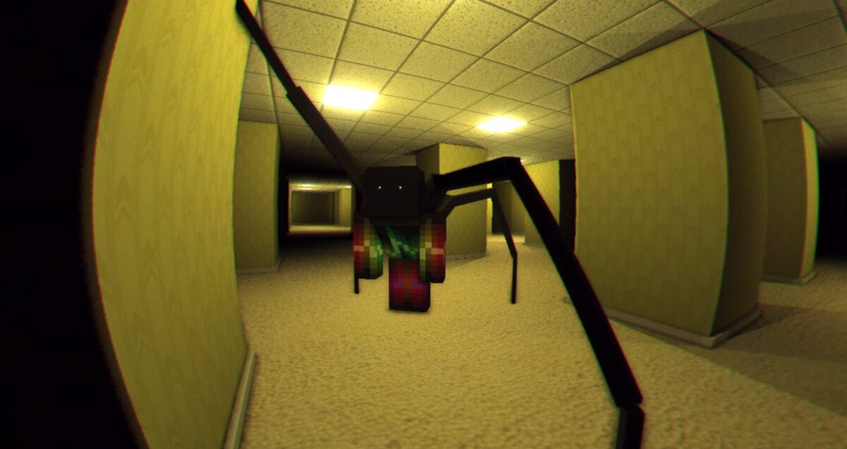 mod Minecraft Minecraft Found Footage – Skinwalker transformé avec tentacules dans les Backrooms de Level 0