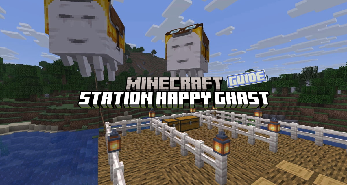 Construisez une station à Happy Ghast pour voyager dans les airs dans Minecraft