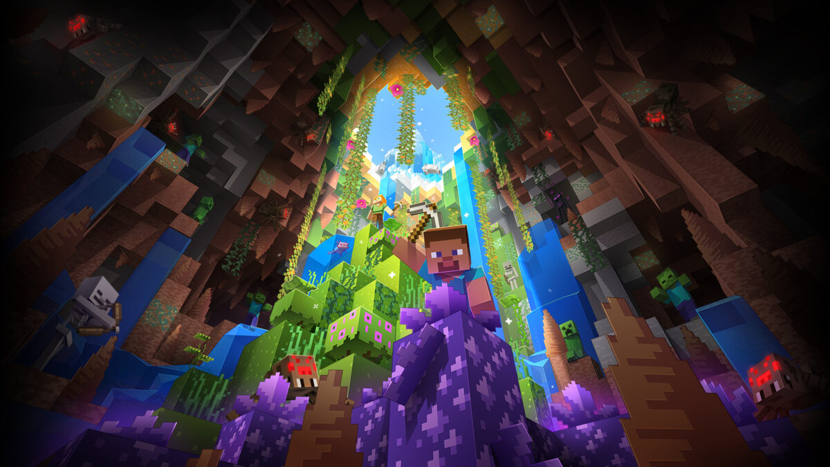 fond écran minecraft officiel cave and cliffs 2