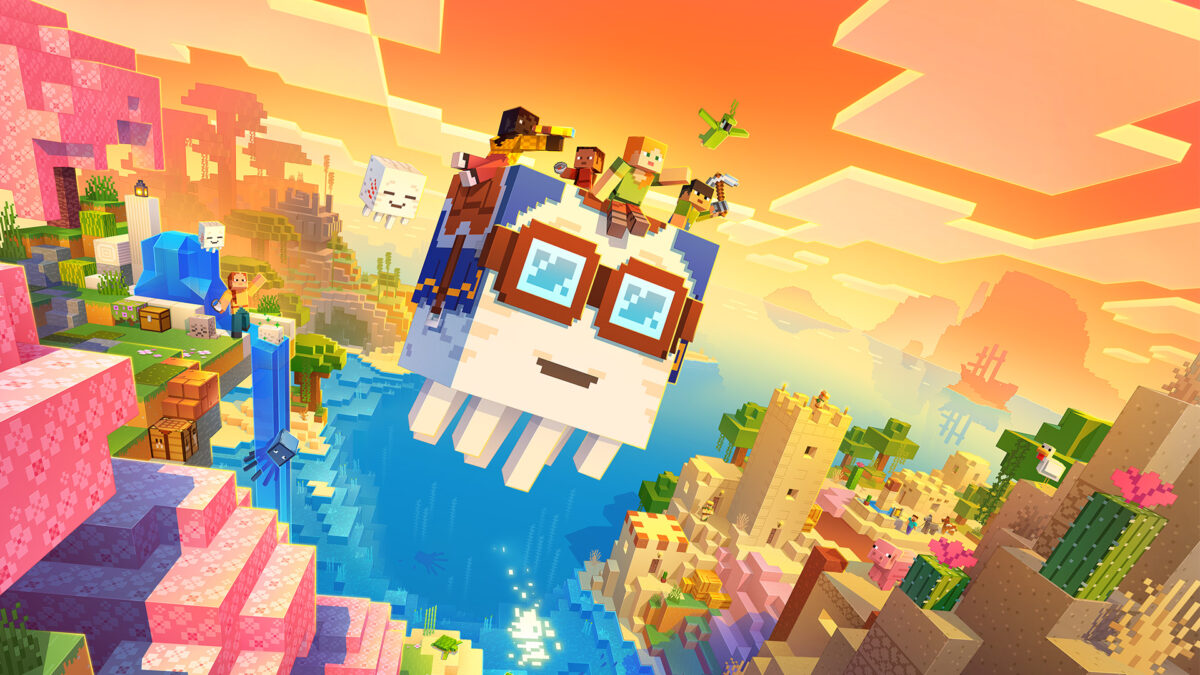 fond écran minecraft officiel chase the skies 1.21.6