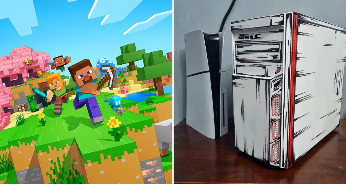 Il ne pouvait pas offrir un pc neuf à ses enfants… alors il en a dessiné un pour Minecraft