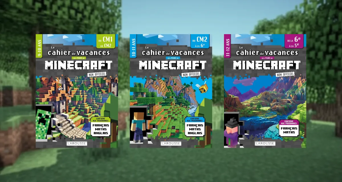 Des cahiers de vacances Minecraft pour réviser tout l’été