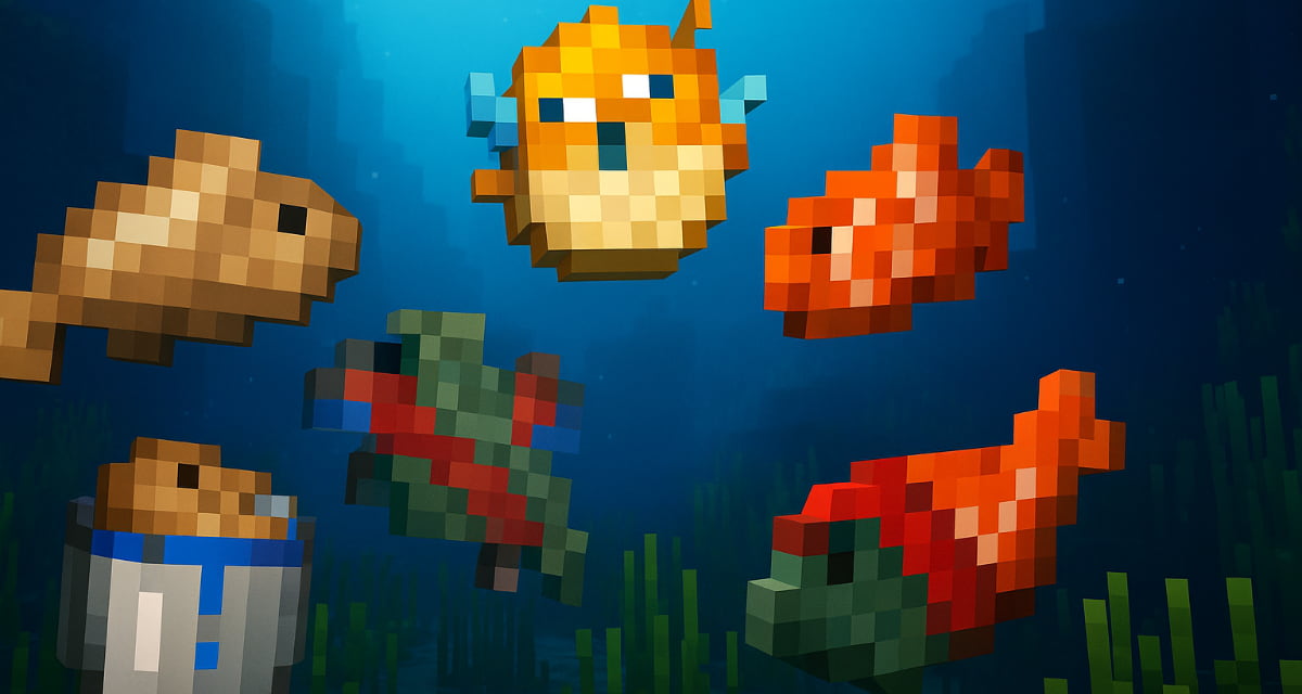 Poissons Minecraft - Tout savoir sur ces animaux | Minecraft.fr