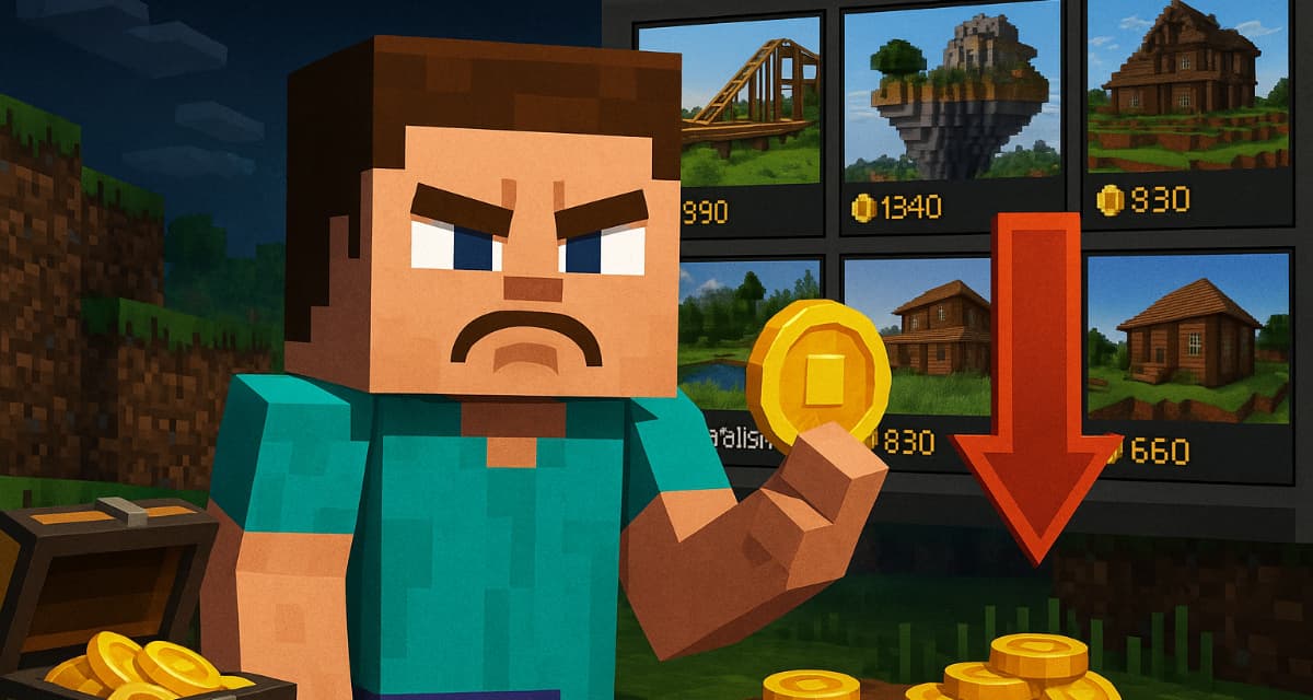 Il dépense plus de 1 000 € sur le marketplace Minecraft et le regrette amèrement
