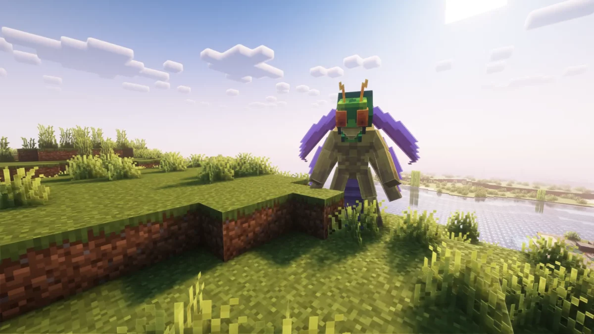 Apparition du mob Ko-Guy dans le mod ProjectJJK pour Minecraft, inspiré de l’univers de Jujutsu Kaisen.