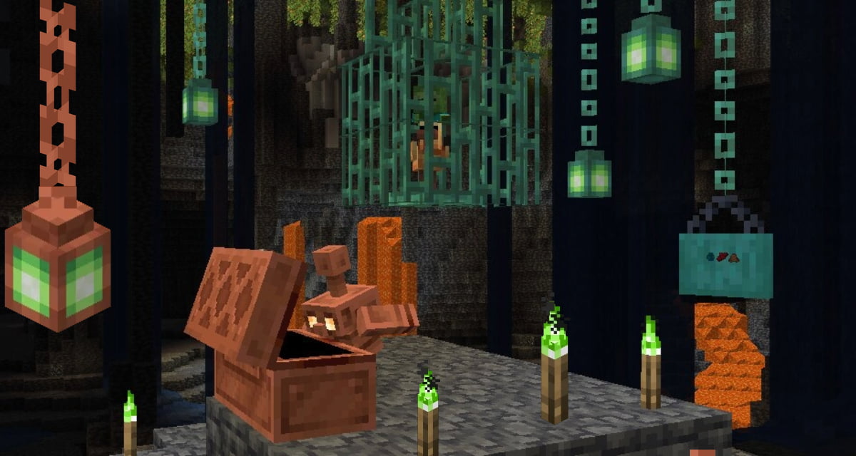 Minecraft : lanternes, torches et chaînes en cuivre s’invitent dans vos constructions
