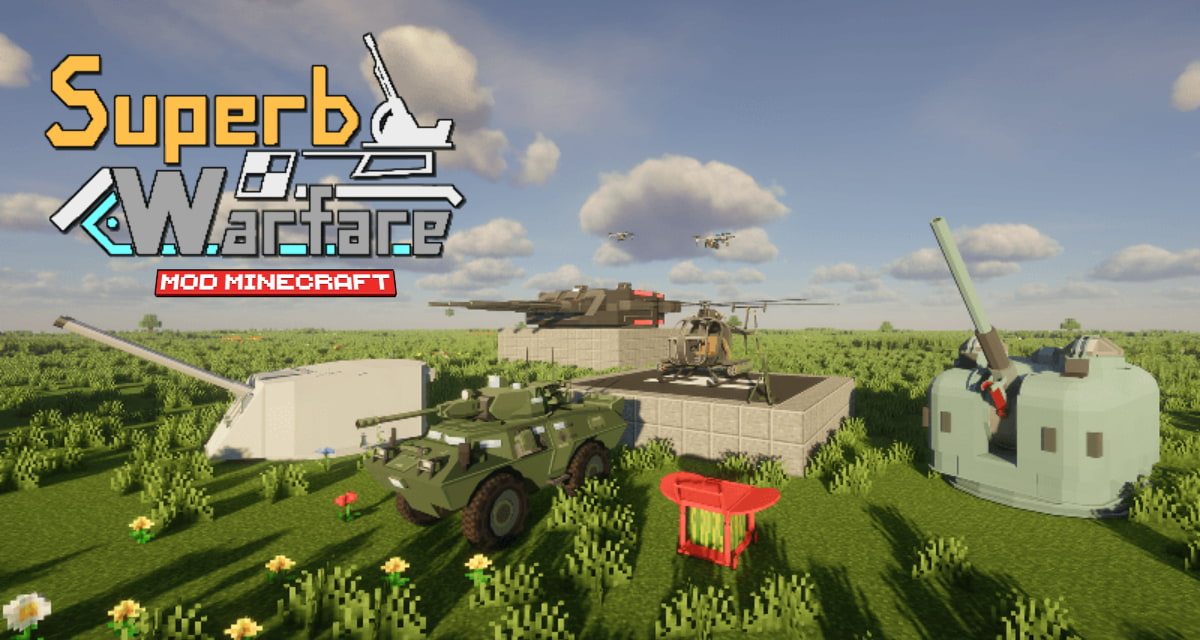 Superb Warfare, un mod Minecraft centré sur les armes et véhicules de guerre