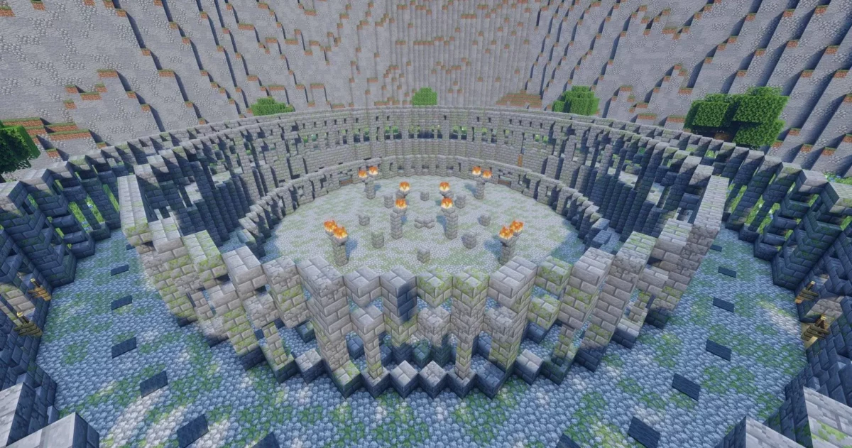 arène secrète The Secret Arena dans la carte The Zombie Apocalypse X pour Minecraft